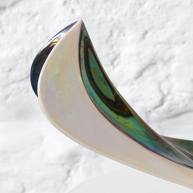 Black Mid-Century Modern Ceramic Centerpiece from Verceram, France, 1950s For Sale - Image 8 of 14