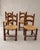 Wood French Oak and Rush Dining Chairs attributed to Charles Dudouyt, 1940s, Set of 4 For Sale - Image 7 of 10