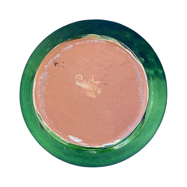 Ceramic Antique French Provincial Pottery. Terra Cotta Pot With Green Drip Glaze For Sale - Image 7 of 11