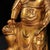 Vintage Gilt Brass Seated Guan Gong Statue, Chinese God of War & Wealth Decor Sculpture For Sale In Los Angeles - Image 6 of 9