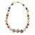 Multicolored Agate Bead Necklace For Sale