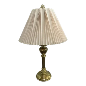 Vintage Solid Brass Stiffel Table Lamp With Shade