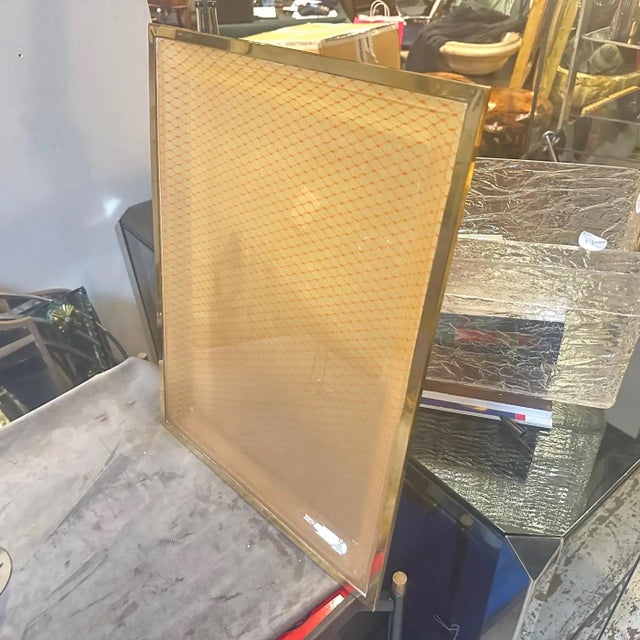 1970s Mid-Century Modern Brass and Plexiglass Tray by Liar of A. Cavalli For Sale - Image 12 of 13