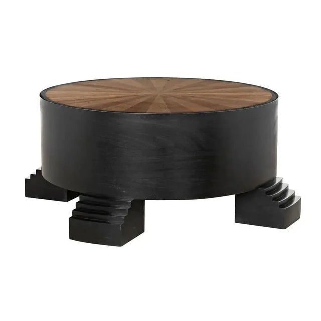 Not Yet Made - Made To Order NOIR Tambour Coffee Table, Hand Rubbed Black with Veneer Top For Sale - Image 5 of 5