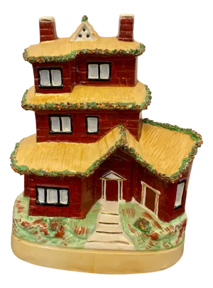Victorian Staffordshire Flatback House, 1880s