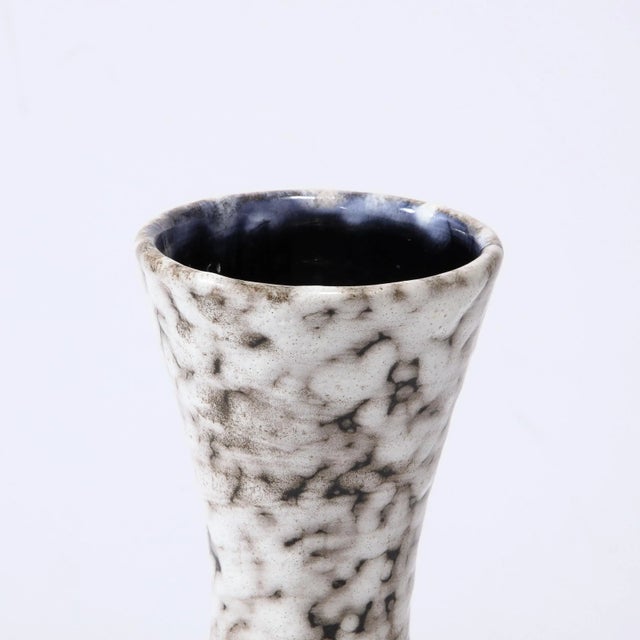 Mid-Century Modernist White and Earth Toned Ceramic Vase For Sale - Image 11 of 13