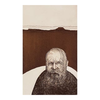 1972 Ronald Kowalke Cape Cod Personage Edwin Dickinson Portrait Etching For Sale