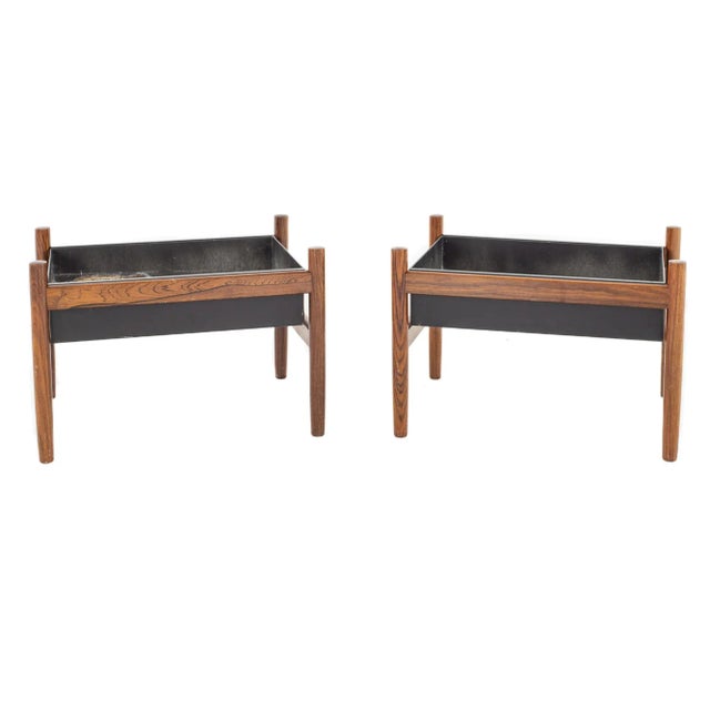 Vintage Spøttrup Danish Mid Century Rosewood Planter - a Pair For Sale - Image 10 of 10
