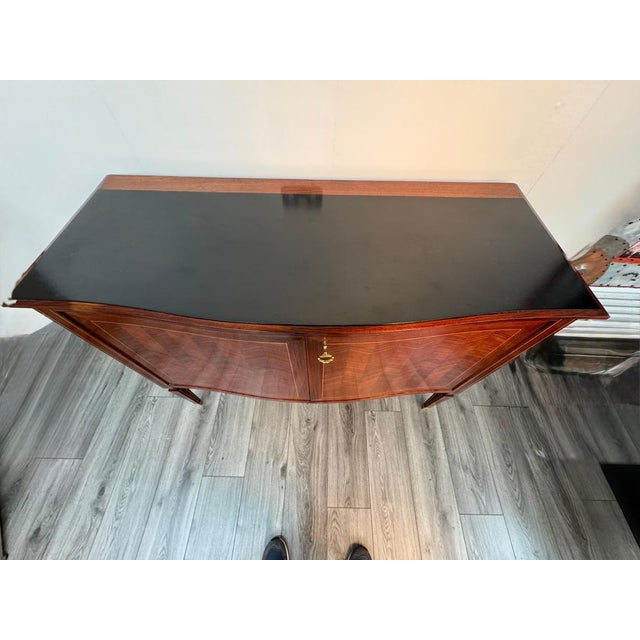 1950s Cherrywood Credenza with Chevron Inlay by Paolo Buffa, Italy, 1950 For Sale - Image 5 of 8