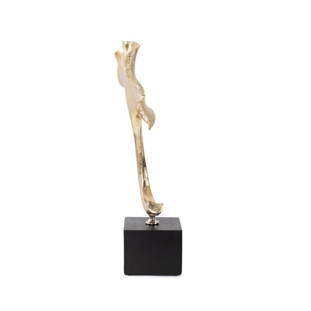 Gifu Golden Ginkgo Leaf Sculpture- Short For Sale - Image 9 of 11