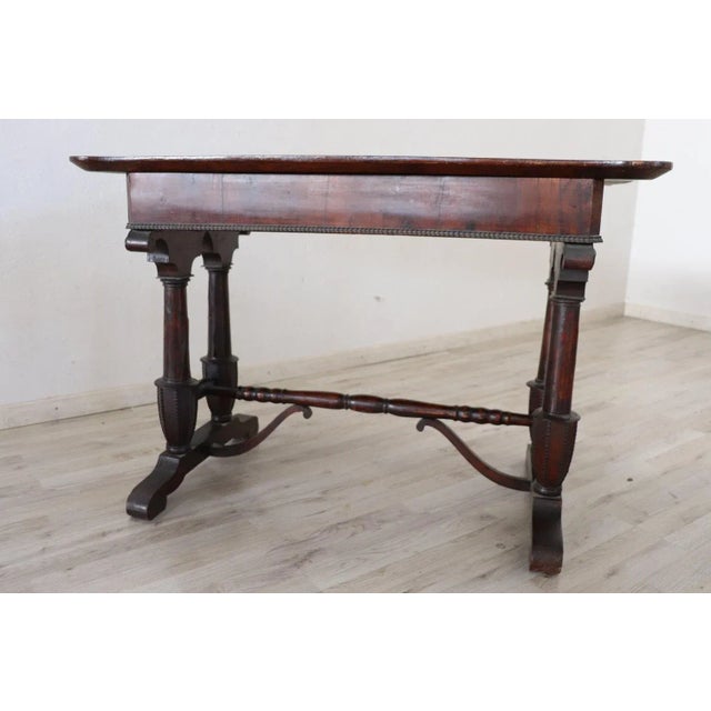 Antique Carved Walnut Desk, 1850s For Sale - Image 4 of 15