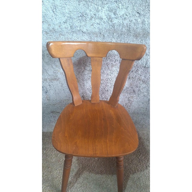 Wood Rustic Bistro Chairs in Honey Beech, 1950s, Set of 9 For Sale - Image 7 of 10