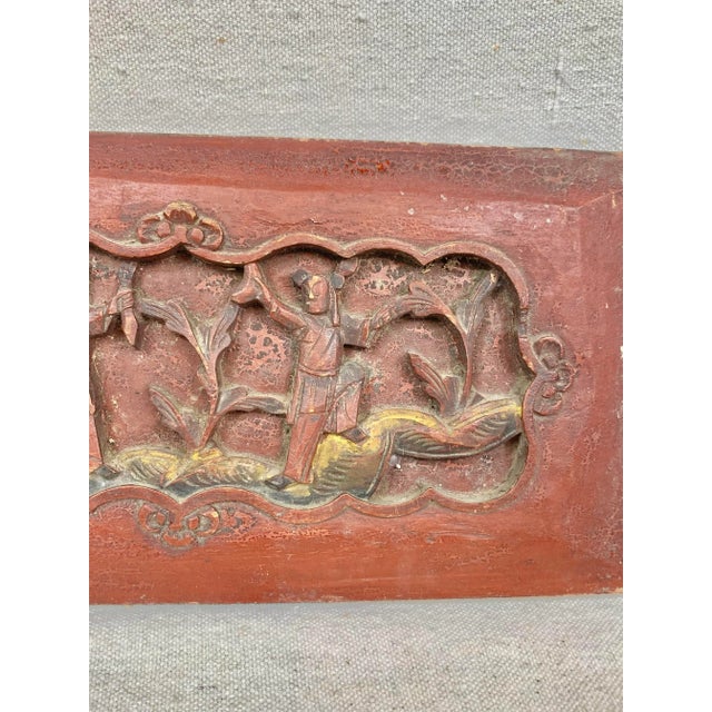 Antique Carved Chinoiserie Wall Panel For Sale - Image 4 of 8