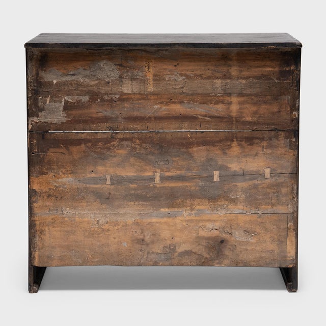 Wood Chinese Red & Black Lacquer Book Cabinet, C. 1900 For Sale - Image 7 of 7