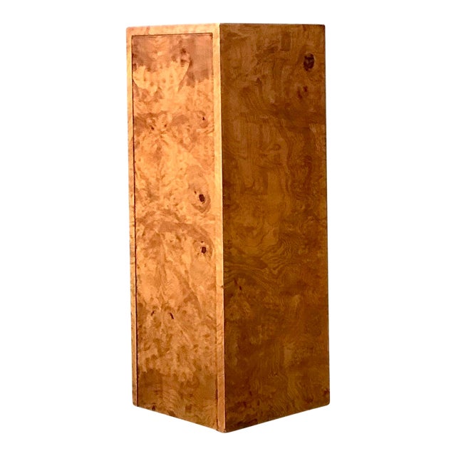 Vintage Burl Wood Pedestal For Sale
