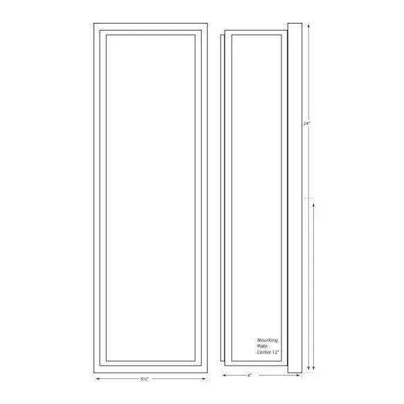 Visual Comfort Thomas O'Brien for Visual Comfort Signature Mercer Long Box Light in Bronze with White Glass For Sale - Image 4 of 4