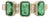 Natural Zambian Emerald Three Stone Ring With Diamond Accents in 14k Gold Size 5.5 For Sale