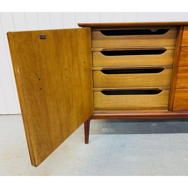 Mid-Century Modern 12-Drawer Walnut Dresser For Sale - Image 4 of 11
