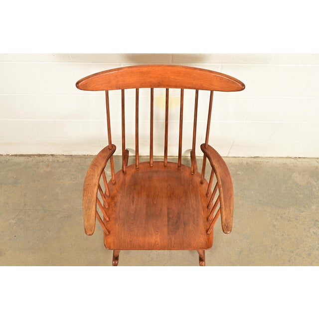 1950s Russel Wright for Conant Ball Solid Birch Rocking Chair | 1950s For Sale - Image 5 of 13