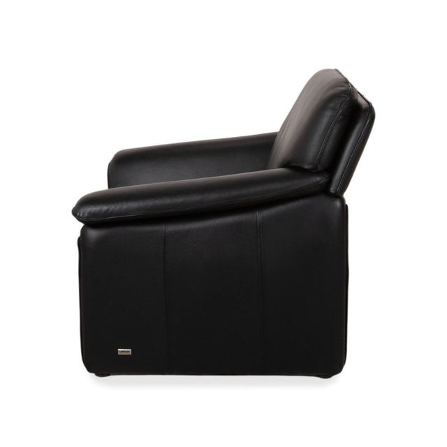Atlanta Armchair in Black Leather from Lauuser For Sale - Image 11 of 12