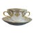 Late 19th Century Haviland Limoges Rococo Style Insect Floral Scroll Porcelain Soup Cup & Saucer For Sale