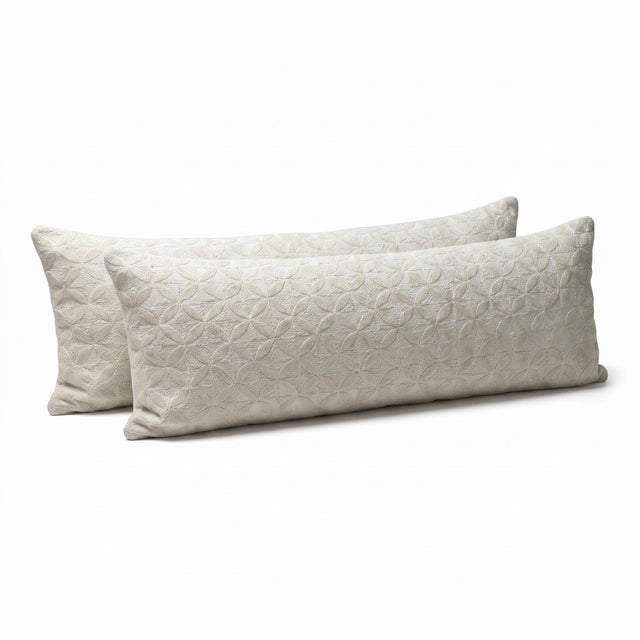Mid-Century Modern Turkish Oushak Bedding Kilim Pillow Cover 16'' X 49'' - Set of Two For Sale - Image 3 of 4