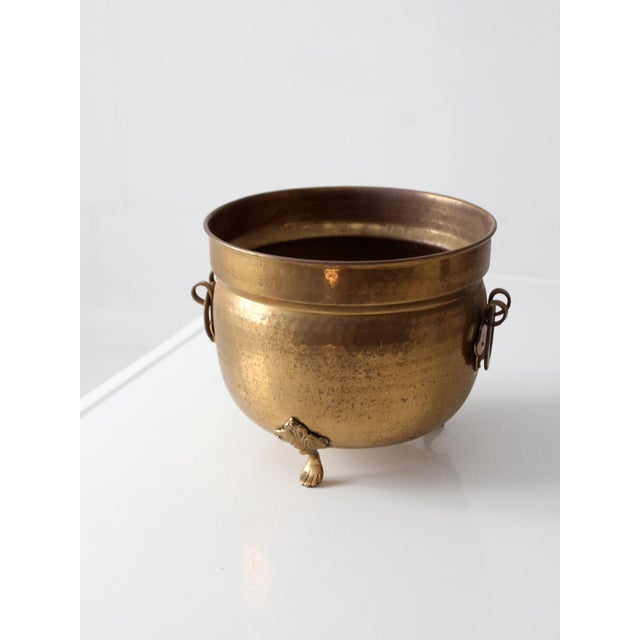 Antique Victorian Brass Jardiniere Planter For Sale - Image 12 of 14