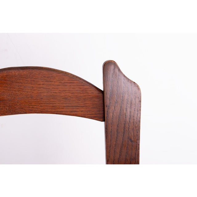 Large Brutalist Chairs in Oak from René Gabriel, 1950s, Set of 6 For Sale - Image 4 of 18