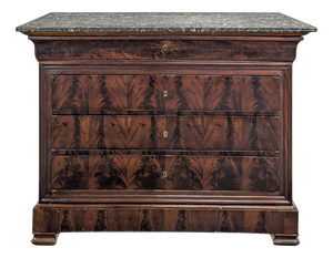 Louis Philippe Flame Mahogany Commode