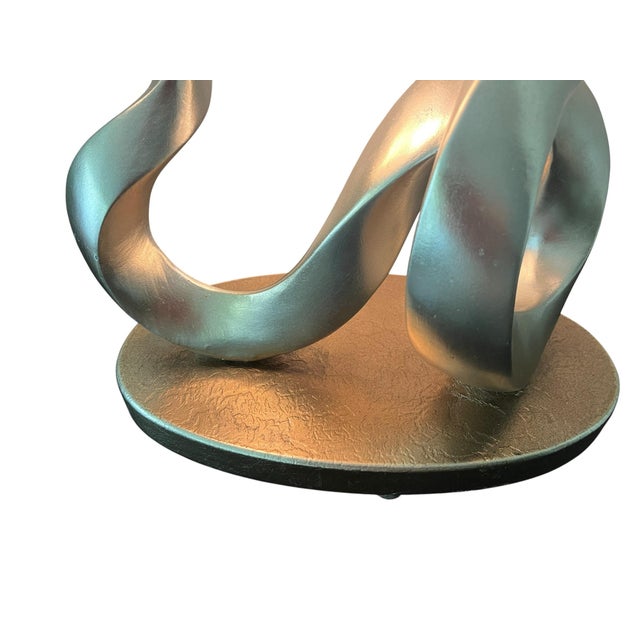 Twin Flame Sculpture Lamp For Sale - Image 9 of 12