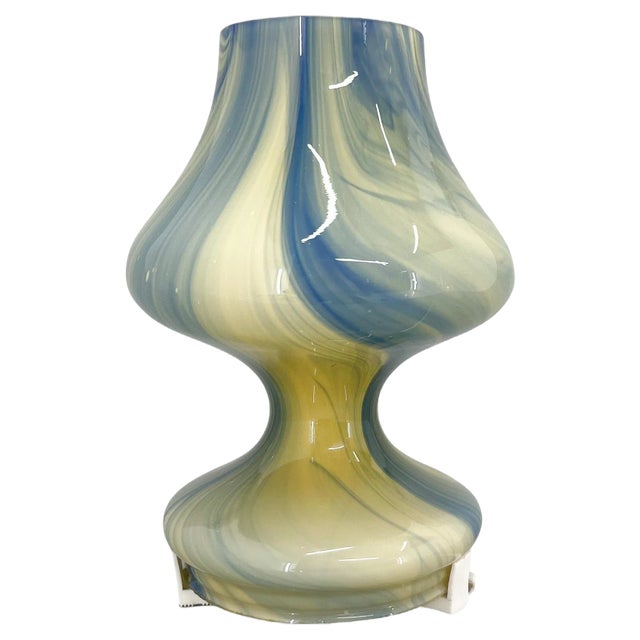 Glass Table Lamp, Czechoslovakia, 1970s For Sale