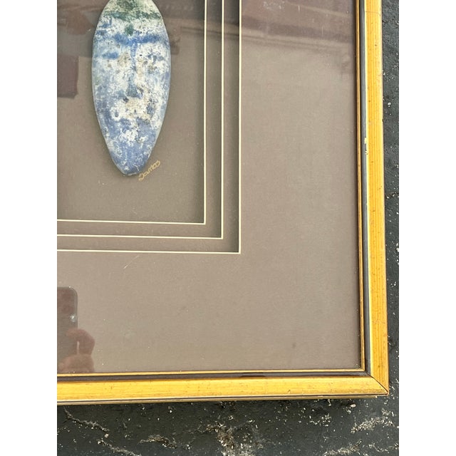 Late 20th Century Vintage Postmodern Ren-Wil Inc. Mixed Media Framed Wall Art - Signed "Santos" For Sale - Image 5 of 8