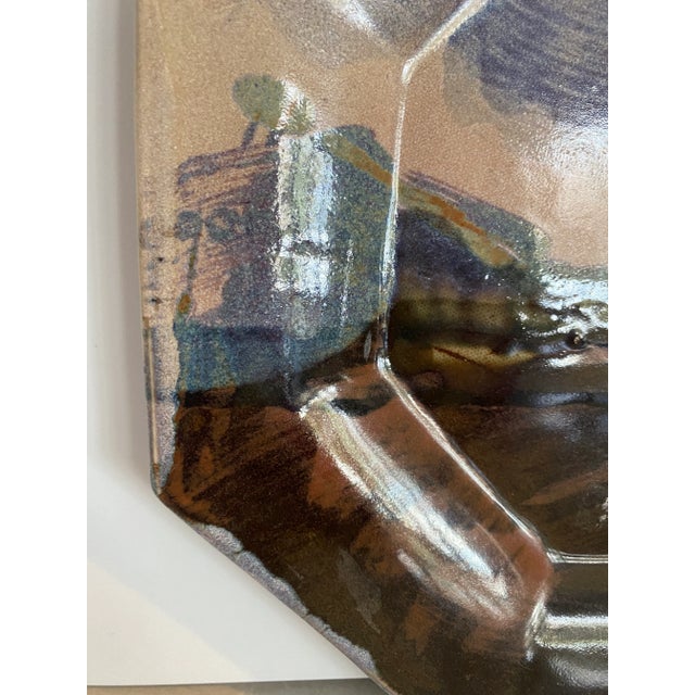 1980s John Shedd Studio Pottery Platter, Signed For Sale - Image 4 of 10