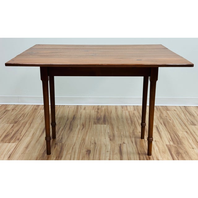 Vintage Turned Wood Drop Leaf Table For Sale - Image 9 of 18