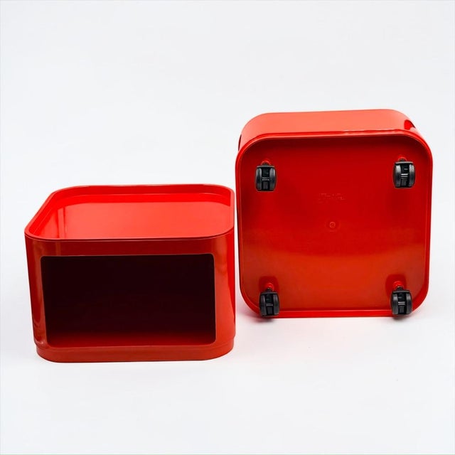 Red Square Components Storage Unit by Anna Castelli Ferrieri for Kartell, 1960s For Sale - Image 15 of 17