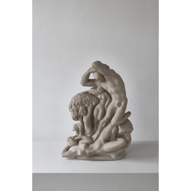 Art Nouveau Zeus & Io Sculpture in Terracotta by Kai Nielsen for Kähler, Denmark, 1922 For Sale - Image 3 of 18
