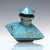 19th Century French Blue Opaline Gilded Glass Perfume Bottle, 1860s For Sale - Image 6 of 6