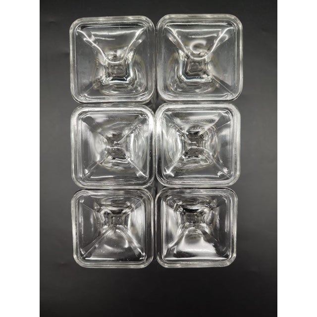 Mid-Century Crystal Glasses with Etched Lattice Decor from A.M. Manufacture, 1950s, Set of 6 For Sale - Image 9 of 11