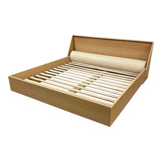 Eastern King Size Bespoke Verne White Oak Bed Frame For Sale