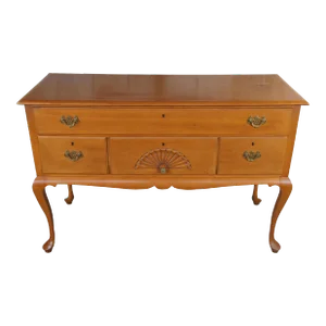 Early 20th Century Antique Old Meeting House Maple Queen Anne Sideboard