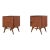 1960s Mid-Century Modern Walnut Sculptural Nightstands - a Pair For Sale