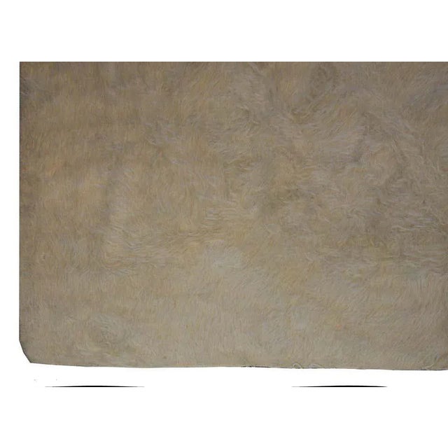 Textile Vintage Turkish Siirt Goat Hair Blanket Rug For Sale - Image 7 of 9