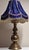 Mid-Century German Table Lamp with Brass Base and Sequined Shade, 1950s For Sale - Image 4 of 10