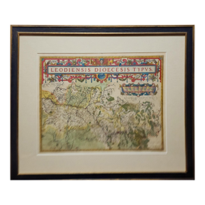 Original Map From 1580s by Ortelius of Parts Baltic, Diocese of Liège