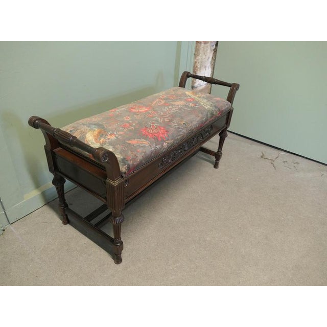 Antique Edwardian Piano Stool, 1900 For Sale - Image 4 of 8