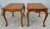 1980s Vintage Pair of Ethan Allen Country French Syle Carved Side Tables For Sale - Image 5 of 15