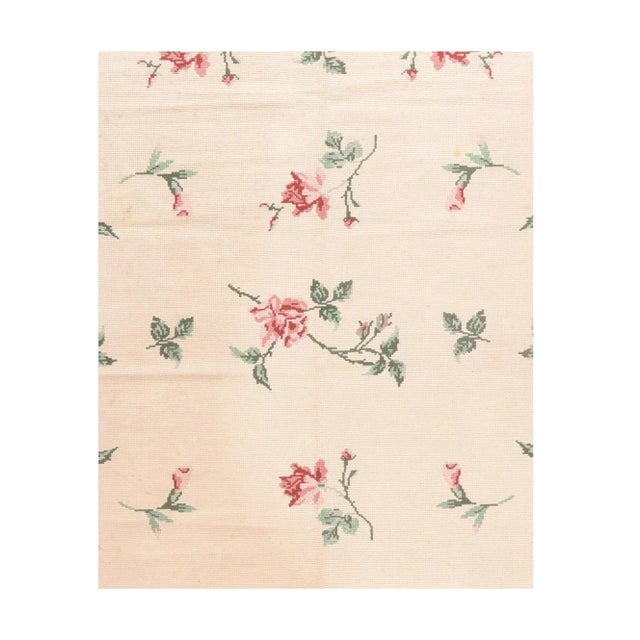 Traditional Vintage Needle Point Rug 8'9'' x 9'10'' For Sale - Image 3 of 3