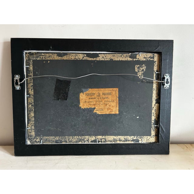 Antique Framed Oil Painting Still Life of Apples and Plums in Basket For Sale In Philadelphia - Image 6 of 6