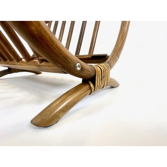 Vintage Bamboo Magazine Rack, 1960s For Sale - Image 10 of 14