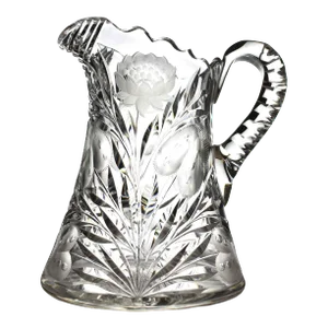 Early 20th Century American Brilliant Cut Glass Water Drink Pitcher